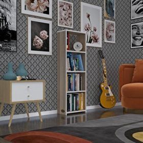 Kenzlife Süper Ga 120x40x19 cm 4 Katlı Tek Bölme Cordoba Kitaplık