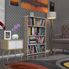 Kenzlife Süper Ga 120x80x19 cm 4 Katlı Tek Bölme Cordoba Kitaplık