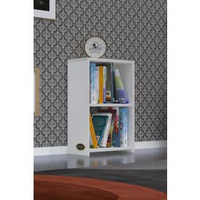 Kenzlife Süper Ga 60x40x19 cm 2 Katlı Tek Bölme Beyaz Kitaplık