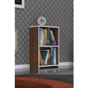 Kenzlife Süper Ga 60x40x19 cm 2 Katlı Tek Bölme Ceviz Kitaplık