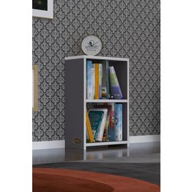 Kenzlife Süper Ga 60x40x19 cm 2 Katlı Tek Bölme Gri Kitaplık