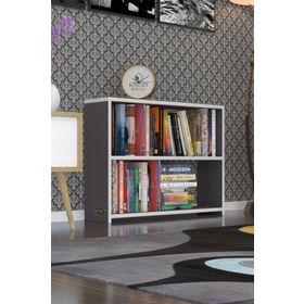 Kenzlife Süper Ga 60x80x19 cm 2 Katlı Tek Bölme Gri Kitaplık