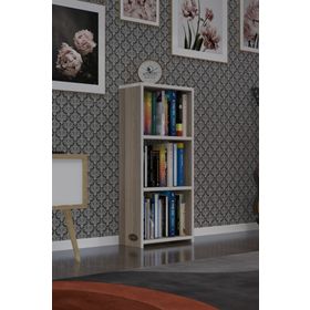 Kenzlife Süper Ga 90x40x19 cm 3 Katlı Tek Bölme Cordoba Kitaplık