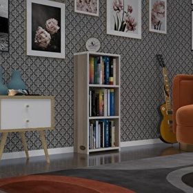 Kenzlife Süper Ga 90x40x19 cm 3 Katlı Tek Bölme Cordoba Kitaplık