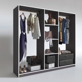 Kenzlife Temel 180*200*40 Gri Gardrop