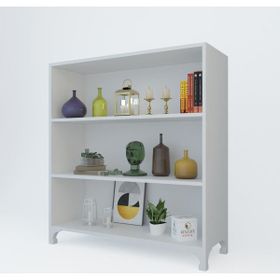 Kenzlife Tuğçe 088x090x020 cm Beyaz Ayaklı Kitaplık
