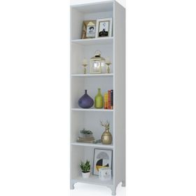 Kenzlife Tuğçe 188x040x020 cm Beyaz Ayaklı Kitaplık