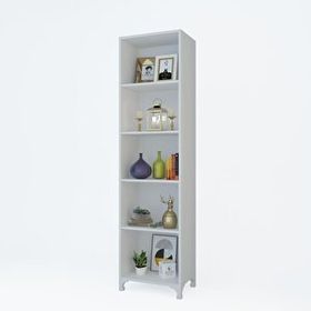 Kenzlife Tuğçe 188x040x020 cm Beyaz Ayaklı Kitaplık