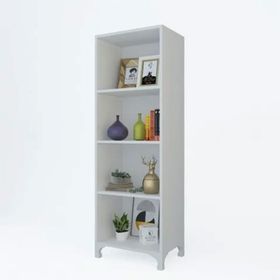 Kenzlife Tuğçe Beyaz 168x60x20 cm Kitaplık