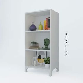 Kenzlife Tuğçe Beyaz 88x40x20 cm Kitaplık