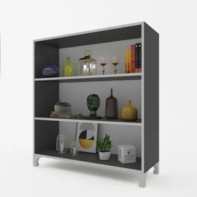 Kenzlife Tuğçe Gri 108x90x20 cm Kitaplık