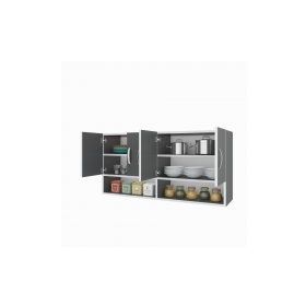 Kenzlife Vesper Gri 60x120x32 cm Mutfak Dolabı