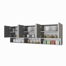 Kenzlife Vice Gri 60x180x32 cm Mutfak Dolabı
