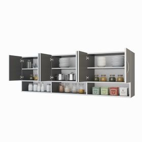 Kenzlife Vice Gri 60x180x32 cm Mutfak Dolabı