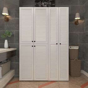 Kenzlife Yaromira Panjur 180x120x64 cm Beyaz Mebran Kapak Suntalama Beyaz Gövde Çamaşır Kurutma Makinesi Banyo Dolabı
