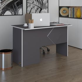 Kenzlife Yoko Ono 75x170x80 cm Sağ Kilitli Kapaklı Dolap Gri Eşkenar Çalışma Masası