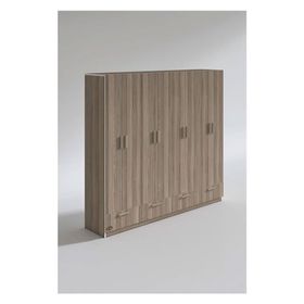 Kenzlife Zambak 8 Kapılı 4 Çekmeceli 182x200x42 CM Kahverengi Gardrop