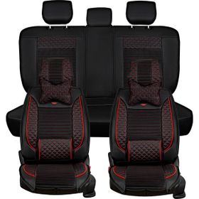 Kepmorpho Audi A1 Serisi Lüx Deri Ön Arka Takım Siyah Kırmızı Oto Koltuk Kılıfı