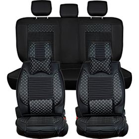 Kepmorpho Bmw 2 Serisi 216d Lüx Deri Siyah Beyaz Oto Koltuk Kılıfı