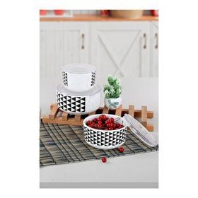 Keramika 12-14-16 cm 3 Parça Trigon 3/4 Kera Saklama Kabı