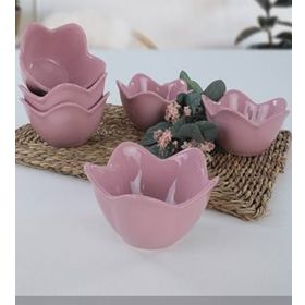 Keramika 12 CM 6 Adet Violet Zambak Çerezlik