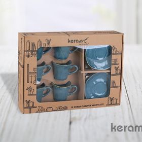 Keramika 12 Parça Organik Kahve Takımı