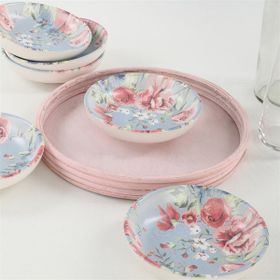 Keramika 13 cm 6 Adet 18715 Rose Blue Halka Çerezlik Sosluk