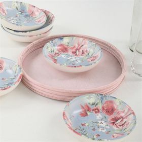 Keramika 13 cm 6 Adet 18715 Rose Blue Halka Çerezlik Sosluk