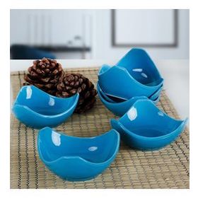 Keramika 14 cm 6 Adet Mavi Lotus Çerezlik Sosluk