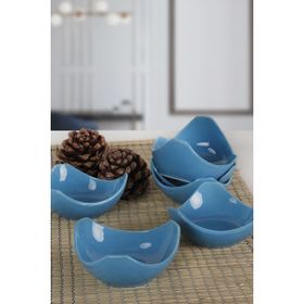 Keramika 14 cm 6 Adet Mavi Lotus Çerezlik Sosluk