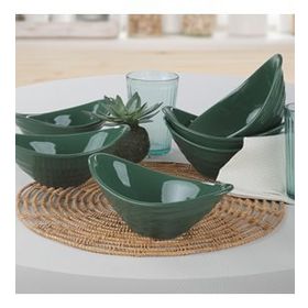 Keramika 16 cm 6 Adet Gondol Yakut Yeşili Çerezlik