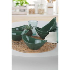 Keramika 16 cm 6 Adet Gondol Yakut Yeşili Çerezlik