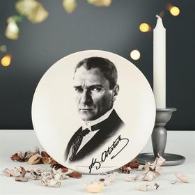 Keramika 18241 Atatürk Portre Hediyelik Dekoratif Tabak
