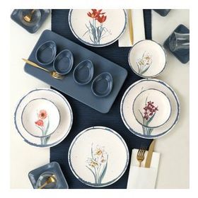 Keramika 21 Parça 4 Kişilik Anatolian Flowers Kahvaltı Takımı