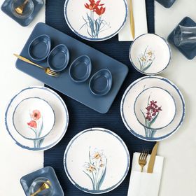 Keramika 21 Parça 4 Kişilik Anatolian Flowers Kahvaltı Takımı