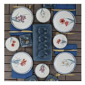 Keramika 21 Parça 4 Kişilik Anatolian Flowers Kahvaltı Takımı