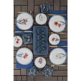 Keramika 21 Parça 4 Kişilik Anatolian Flowers Kahvaltı Takımı