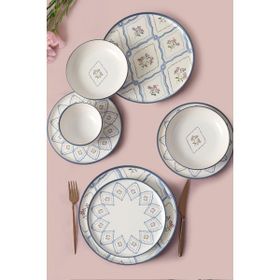 Keramika 22668-71 24 Parça 6 Kişilik Floral Waves Yemek Takımı