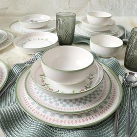 Keramika 22909-10-11 24 Parça 6 Kişilik Rose Line Yemek Takımı