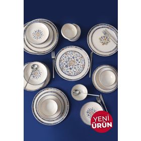Keramika 24 Parça 6 Kişilik Sapphire Yemek Takımı