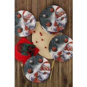 Keramika 26 cm 17980 Happy Santa Servis Tabağı