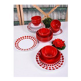 Keramika 48A 24 Parça Alfa Renklerin Dansı Seramik Yemek Takımı