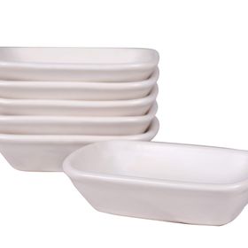 Keramika 6 Adet 13 cm Kayık Dikdörtgen Çerezlik