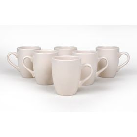 Keramika 6 Adet 9 cm Bulut Mat Beyaz Kupa