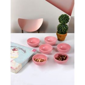 Keramika 6 Adet Pembe Sosluk Çerezlik