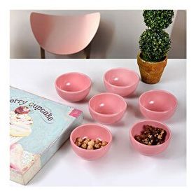 Keramika 6 Adet Pembe Sosluk Çerezlik