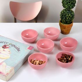 Keramika 6 Adet Pembe Sosluk Çerezlik