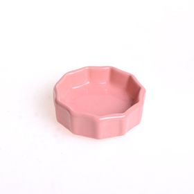 Keramika 6 Parça 8 cm Mini Çark Pembe Sosluk