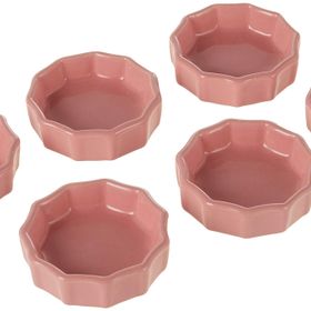 Keramika 6 Parça 8 cm Mini Çark Pembe Sosluk
