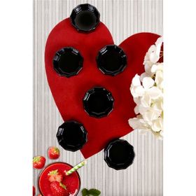 Keramika 6 Parça 8 cm Mini Çark Siyah Sosluk